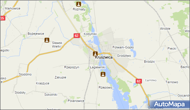 mapa Kruszwica, Kruszwica na mapie Targeo