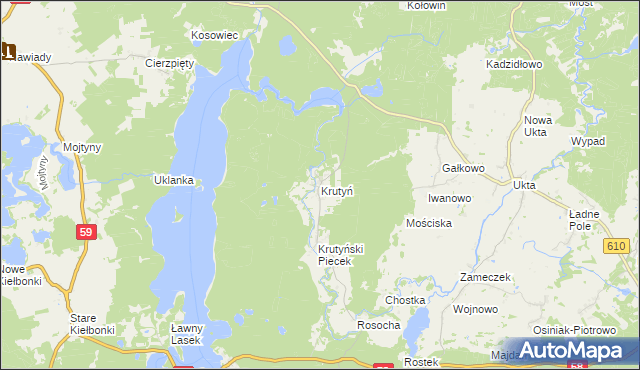 mapa Krutyń, Krutyń na mapie Targeo