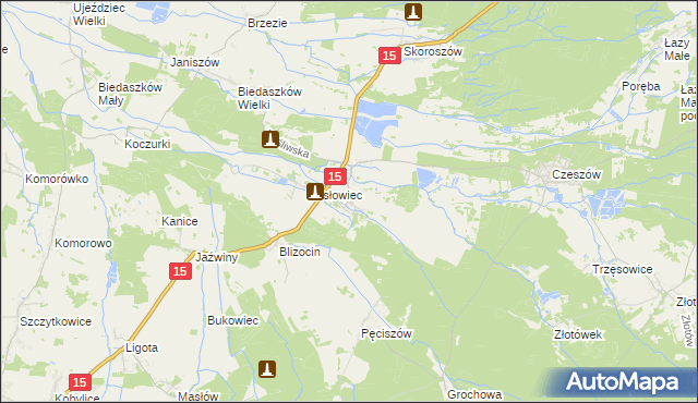 mapa Kuźniczysko, Kuźniczysko na mapie Targeo