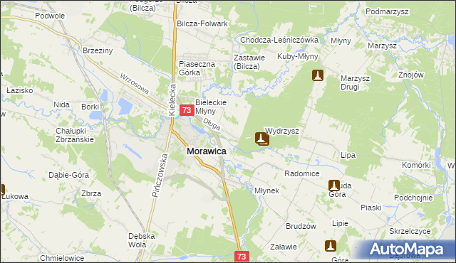mapa Łabędziów, Łabędziów na mapie Targeo