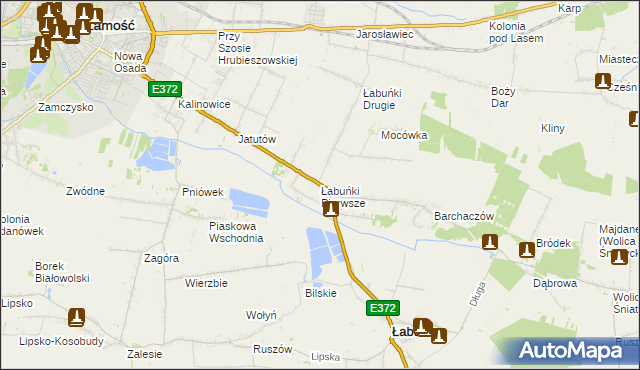 mapa Łabuńki Pierwsze, Łabuńki Pierwsze na mapie Targeo