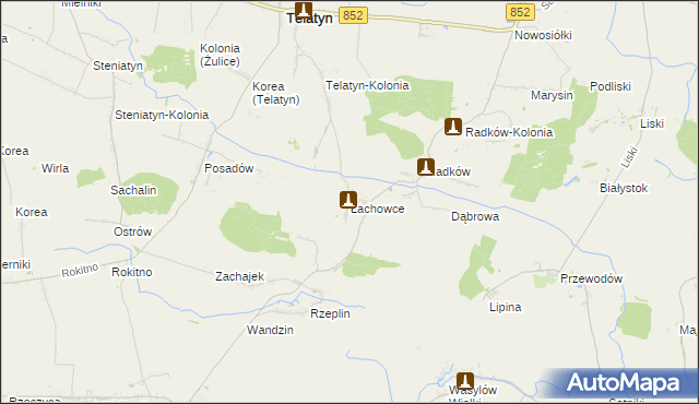 mapa Łachowce, Łachowce na mapie Targeo