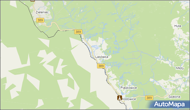 mapa Lasówka, Lasówka na mapie Targeo