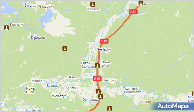 mapa Łążek Ordynacki, Łążek Ordynacki na mapie Targeo