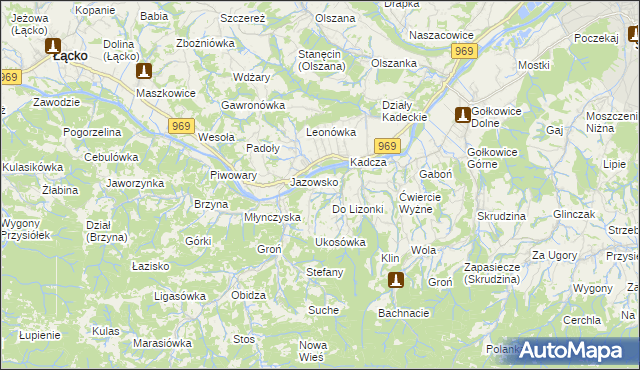 mapa Łazy Brzyńskie, Łazy Brzyńskie na mapie Targeo
