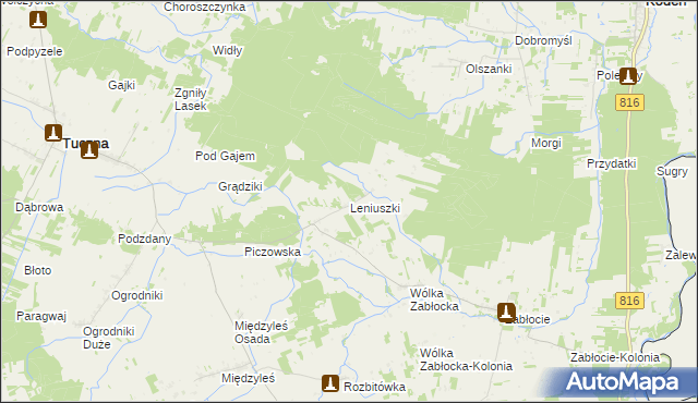 mapa Leniuszki, Leniuszki na mapie Targeo