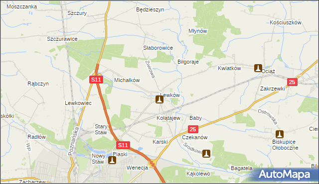 mapa Lewków, Lewków na mapie Targeo