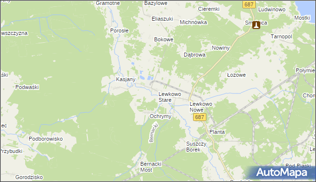 mapa Lewkowo Stare, Lewkowo Stare na mapie Targeo