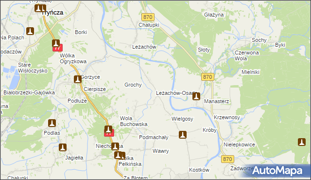 mapa Leżachów-Osada, Leżachów-Osada na mapie Targeo