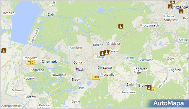 mapa Libiąż, Libiąż na mapie Targeo