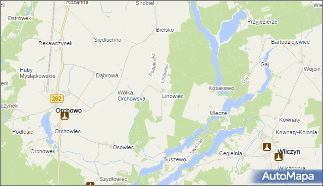 mapa Linówiec, Linówiec na mapie Targeo