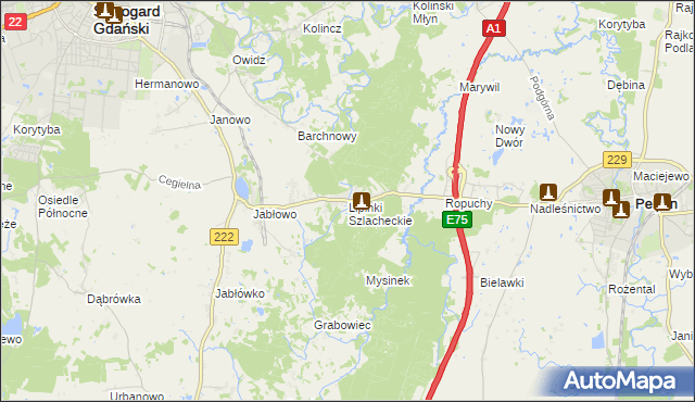 mapa Lipinki Szlacheckie, Lipinki Szlacheckie na mapie Targeo