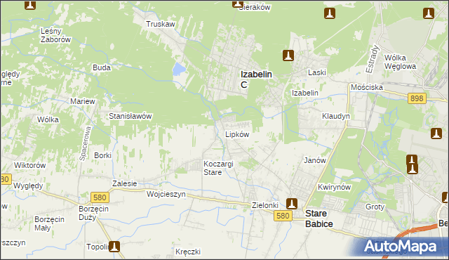 mapa Lipków, Lipków na mapie Targeo
