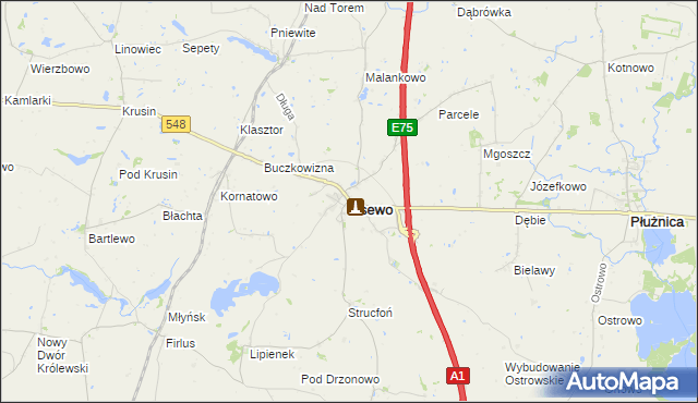 mapa Lisewo powiat chełmiński, Lisewo powiat chełmiński na mapie Targeo