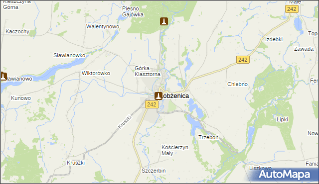 mapa Łobżenica, Łobżenica na mapie Targeo