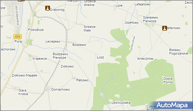 mapa Łódź gmina Piaski, Łódź gmina Piaski na mapie Targeo