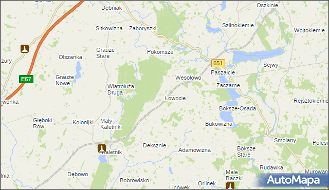 mapa Łowocie, Łowocie na mapie Targeo