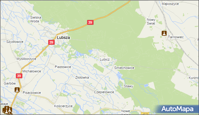 mapa Lubicz gmina Lubsza, Lubicz gmina Lubsza na mapie Targeo