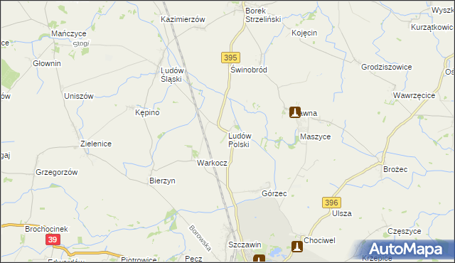 mapa Ludów Polski, Ludów Polski na mapie Targeo