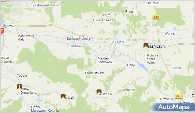 mapa Majdan Surhowski, Majdan Surhowski na mapie Targeo