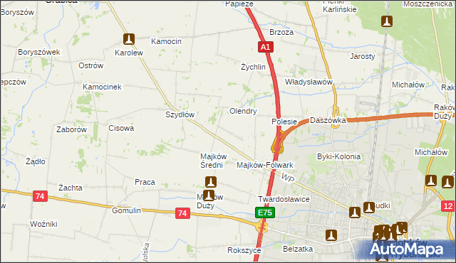mapa Majków Mały, Majków Mały na mapie Targeo