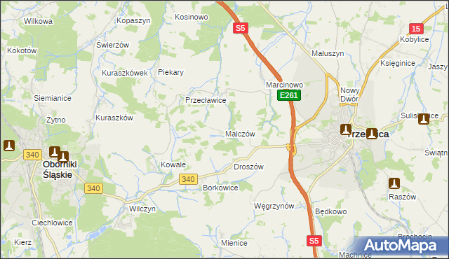 mapa Malczów, Malczów na mapie Targeo