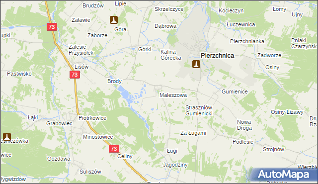 mapa Maleszowa, Maleszowa na mapie Targeo