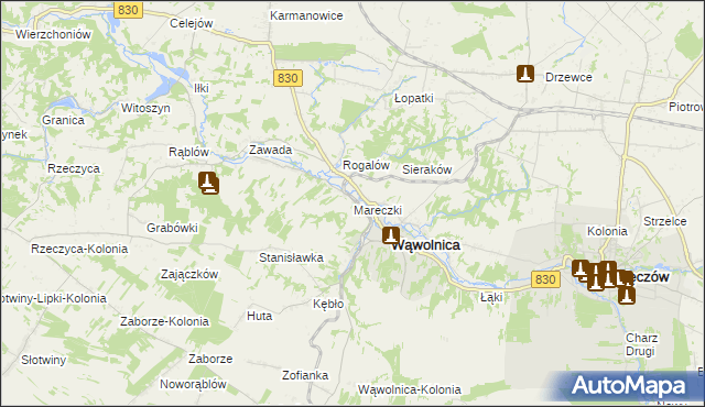 mapa Mareczki, Mareczki na mapie Targeo