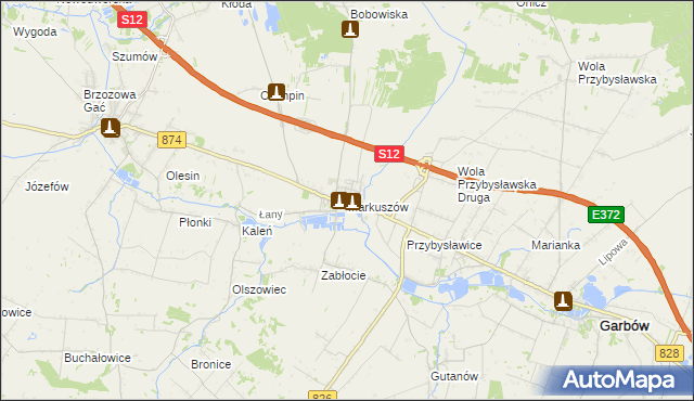 mapa Markuszów, Markuszów na mapie Targeo