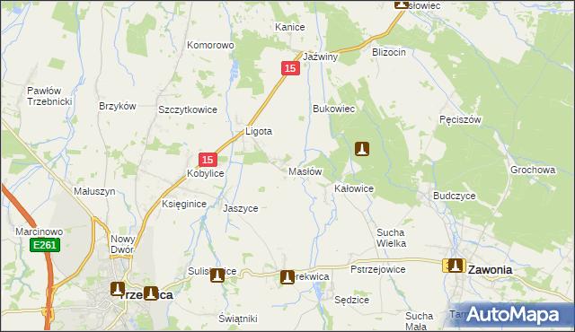 mapa Masłów, Masłów na mapie Targeo