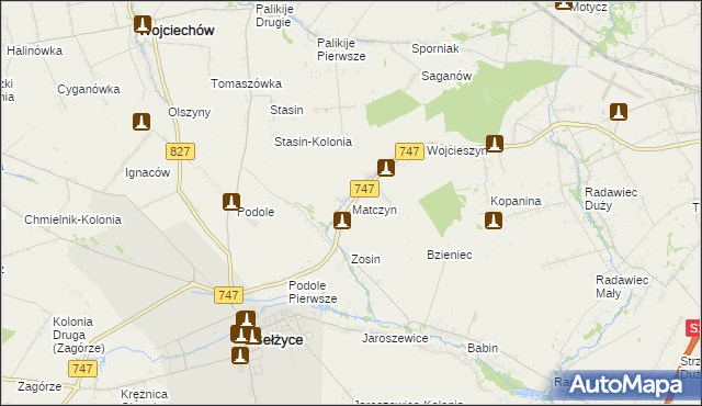 mapa Matczyn, Matczyn na mapie Targeo