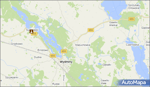 mapa Mazuchówka, Mazuchówka na mapie Targeo