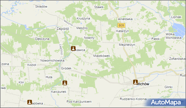 mapa Miastkówek, Miastkówek na mapie Targeo