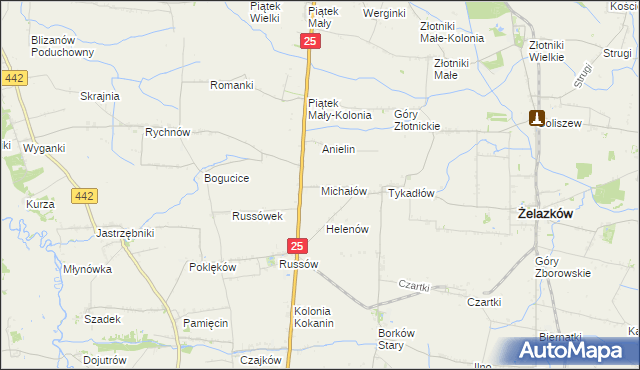 mapa Michałów gmina Żelazków, Michałów gmina Żelazków na mapie Targeo