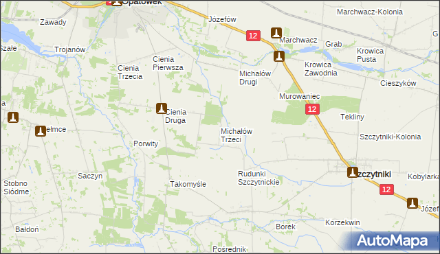 mapa Michałów Trzeci, Michałów Trzeci na mapie Targeo