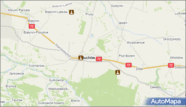 mapa Miłochniewice, Miłochniewice na mapie Targeo