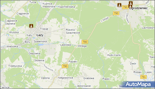 mapa Mitręga, Mitręga na mapie Targeo