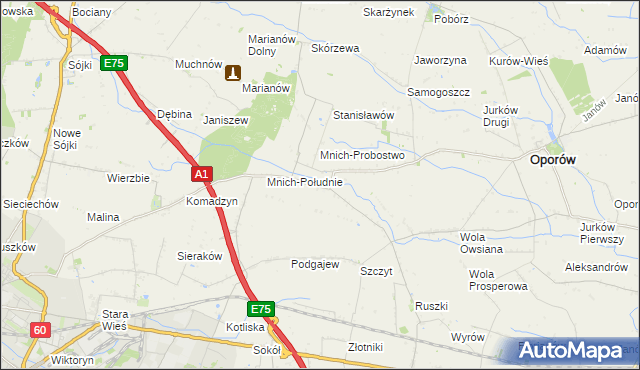 mapa Mnich-Ośrodek, Mnich-Ośrodek na mapie Targeo