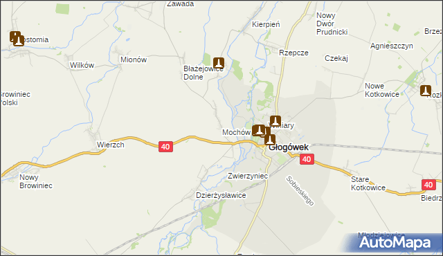 mapa Mochów, Mochów na mapie Targeo