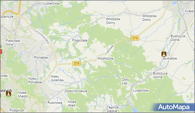 mapa Modliszów, Modliszów na mapie Targeo