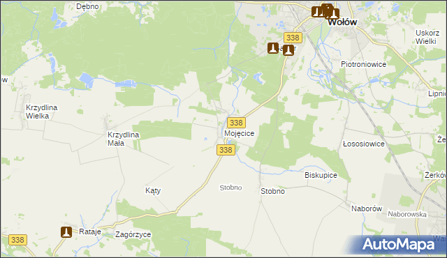 mapa Mojęcice, Mojęcice na mapie Targeo