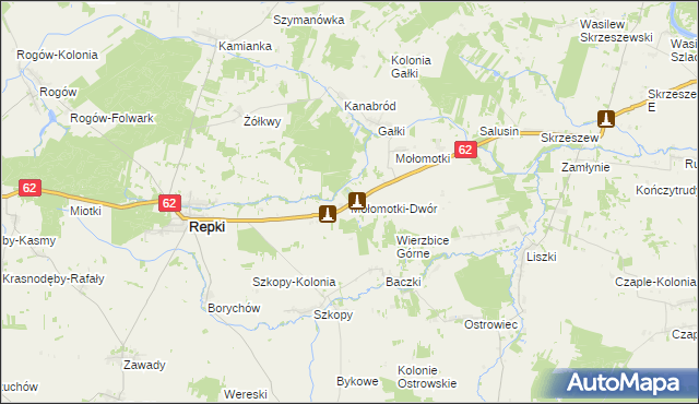 mapa Mołomotki-Dwór, Mołomotki-Dwór na mapie Targeo