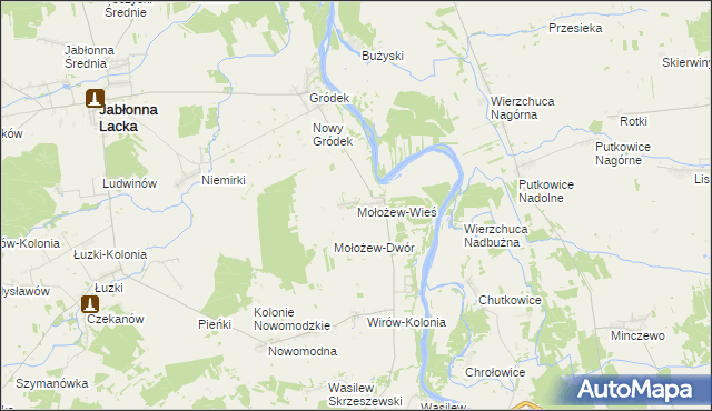 mapa Mołożew-Wieś, Mołożew-Wieś na mapie Targeo
