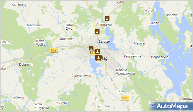 mapa Morąg, Morąg na mapie Targeo