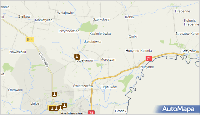 mapa Moroczyn, Moroczyn na mapie Targeo