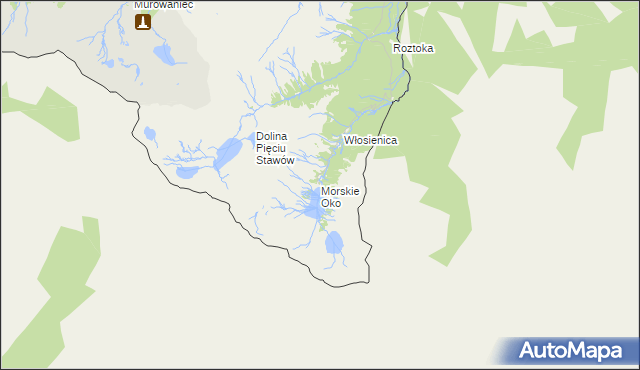 mapa Morskie Oko, Morskie Oko na mapie Targeo