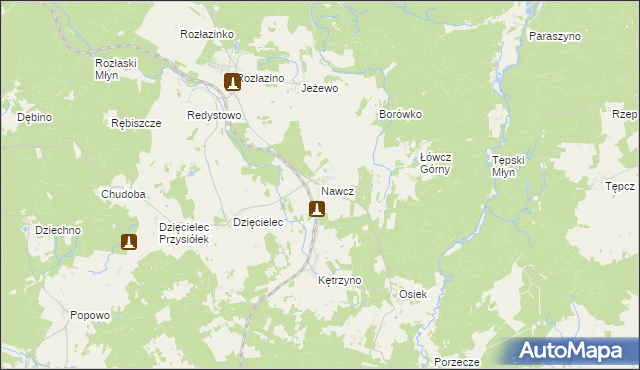 mapa Nawcz, Nawcz na mapie Targeo