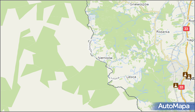 mapa Niemojów, Niemojów na mapie Targeo