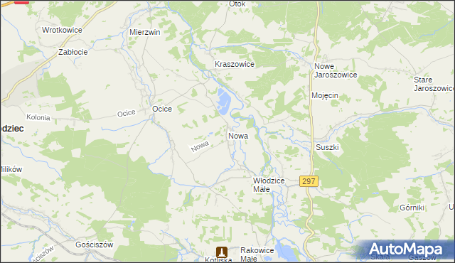 mapa Nowa gmina Bolesławiec, Nowa gmina Bolesławiec na mapie Targeo