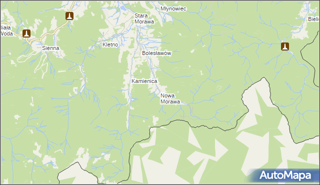 mapa Nowa Morawa, Nowa Morawa na mapie Targeo